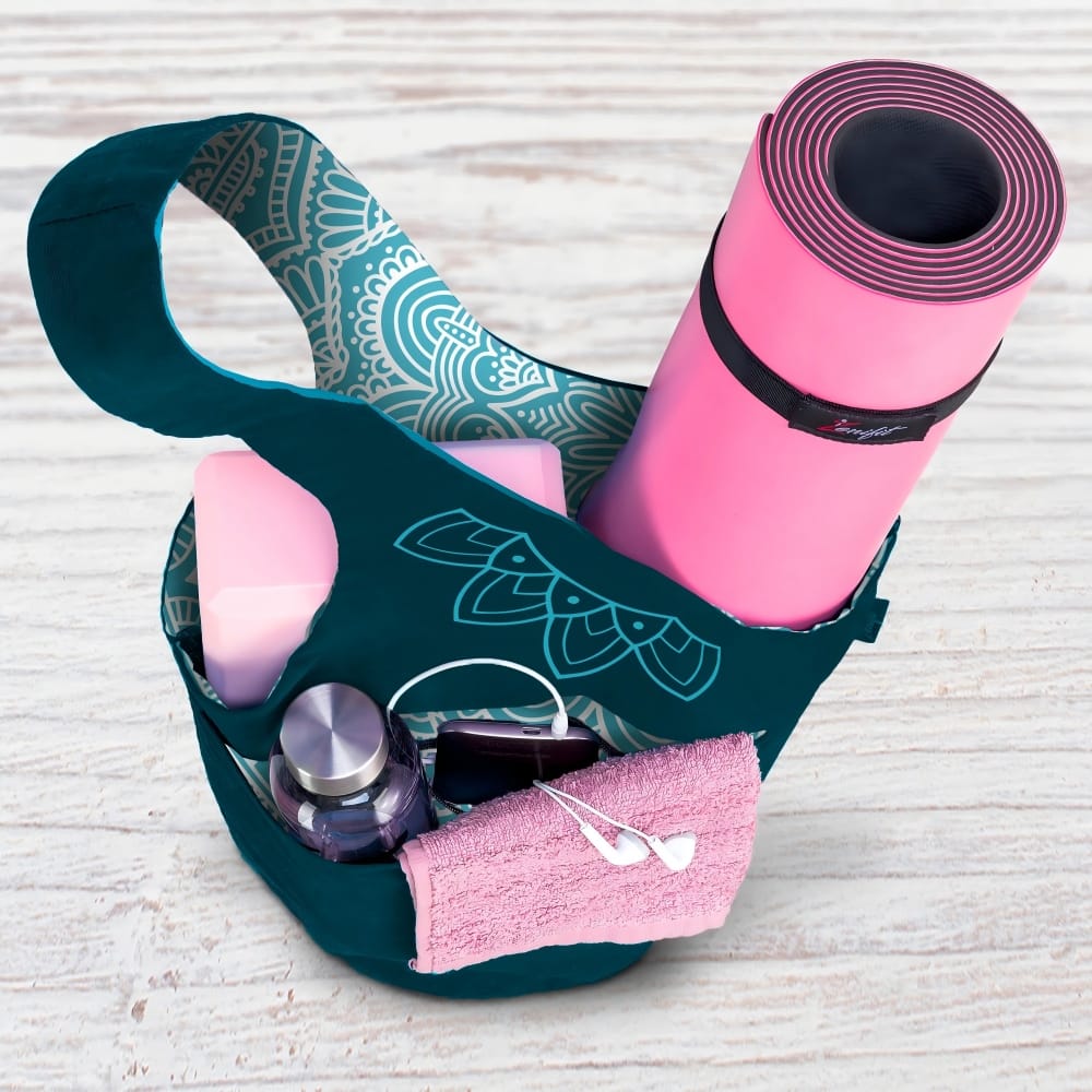 Functional custom yoga bag with mat carrier in B2B catalog