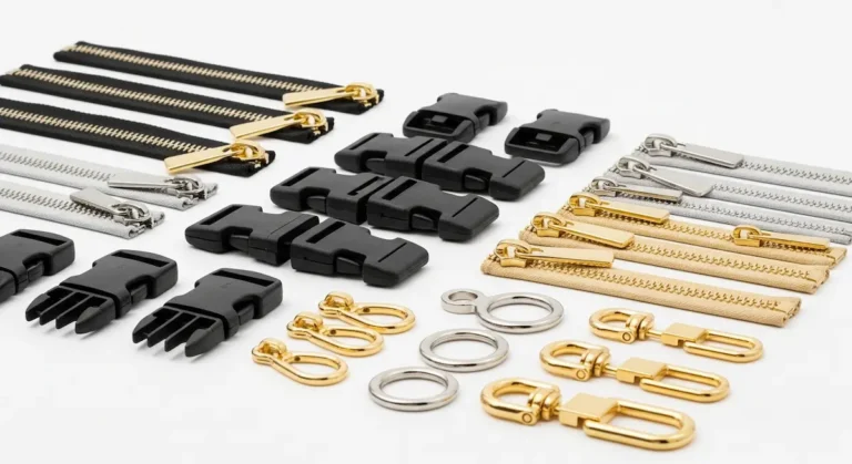 Bag zipper, buckle and hardware selection reference