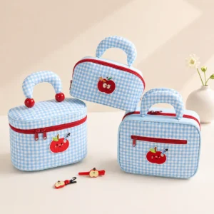 Checkered Women Cosmetic Bag