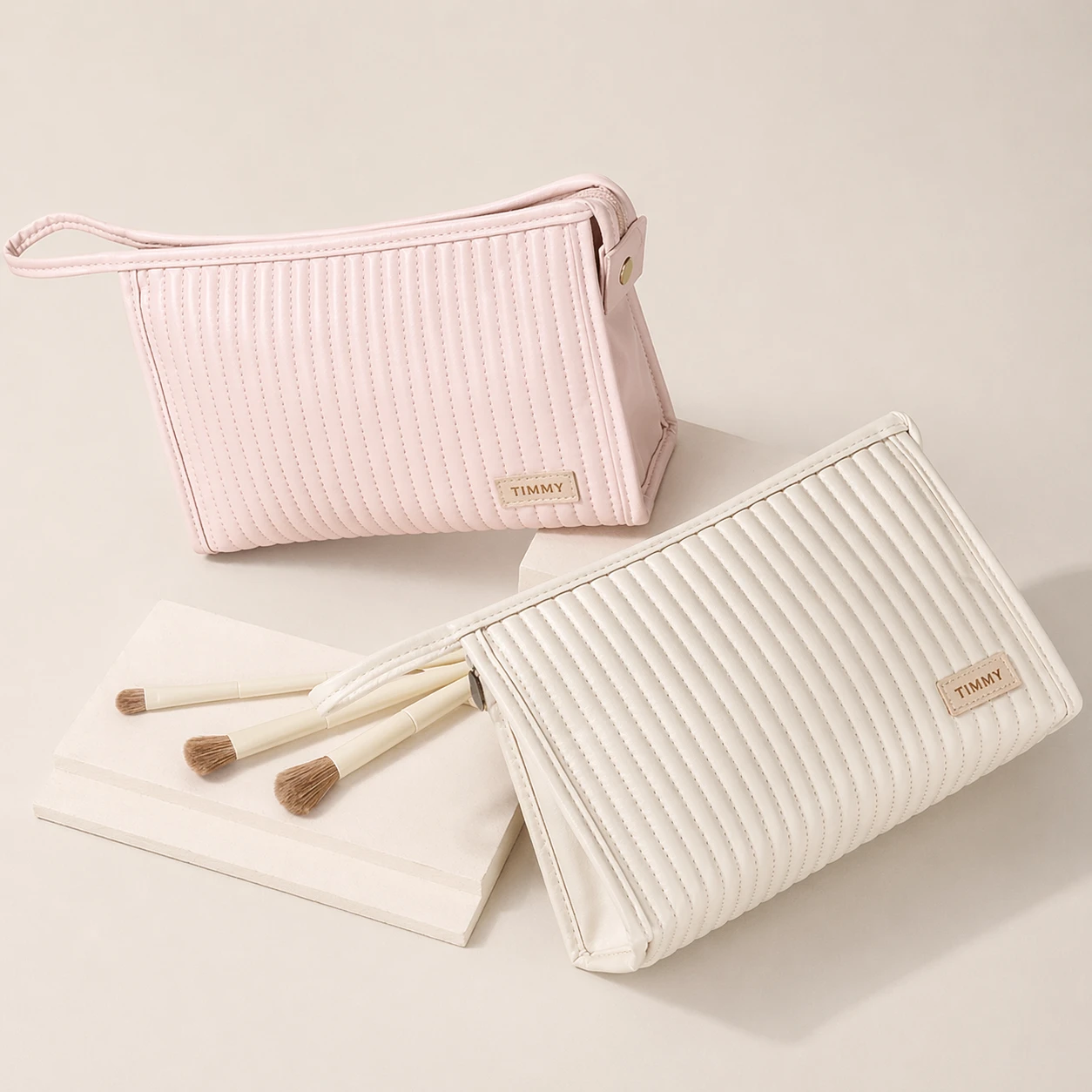 Colourful Toast Cosmetic Bag Leather Makeup Organizer - Image 2