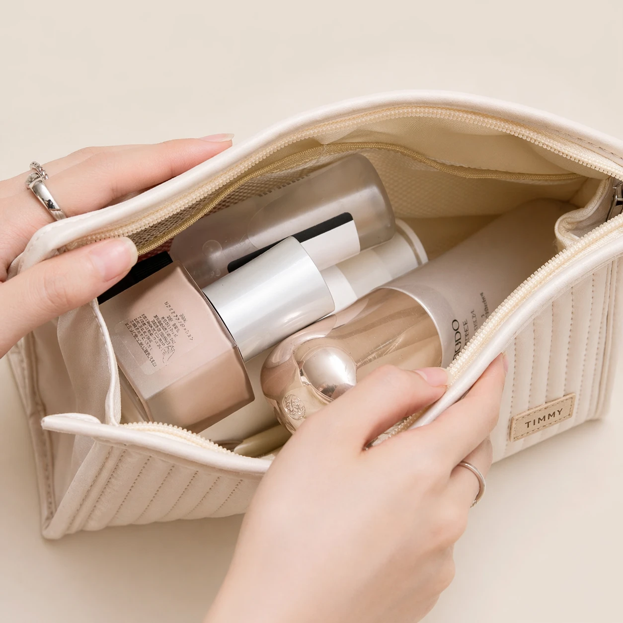 Colourful Toast Cosmetic Bag Leather Makeup Organizer - Image 3