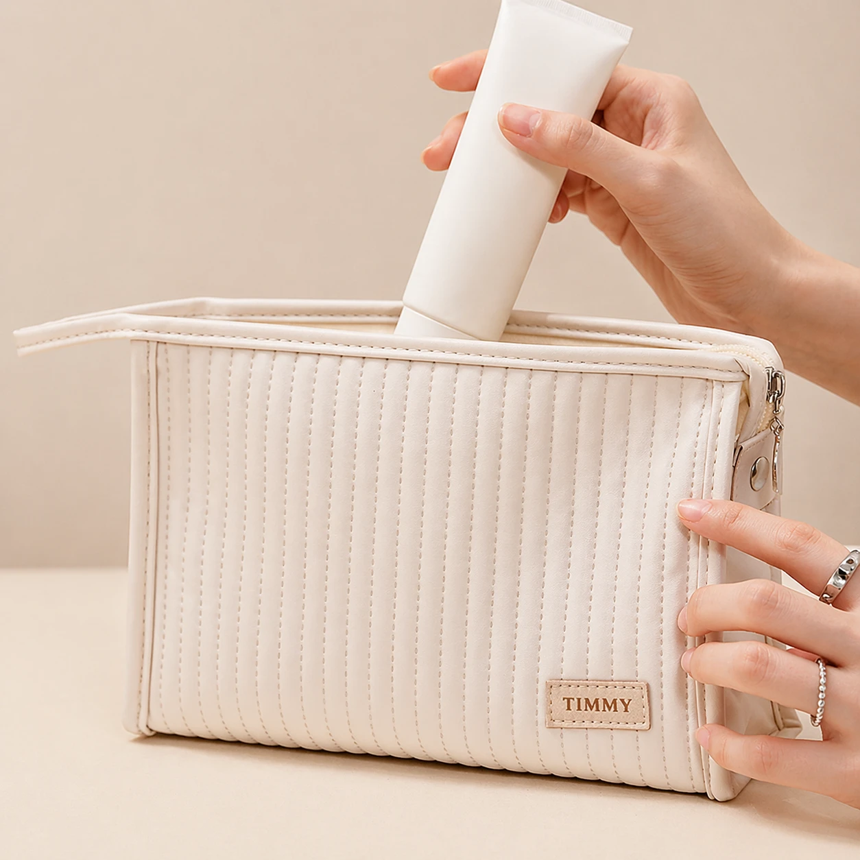 Colourful Toast Cosmetic Bag Leather Makeup Organizer - Image 4
