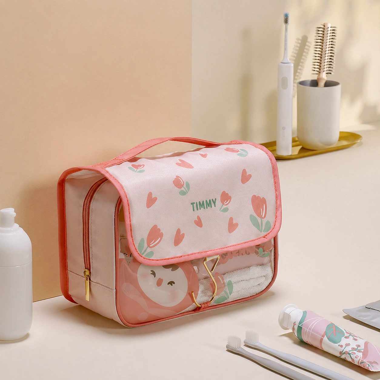 Cute Fun Cosmetic & Toiletry Hook Bag Women