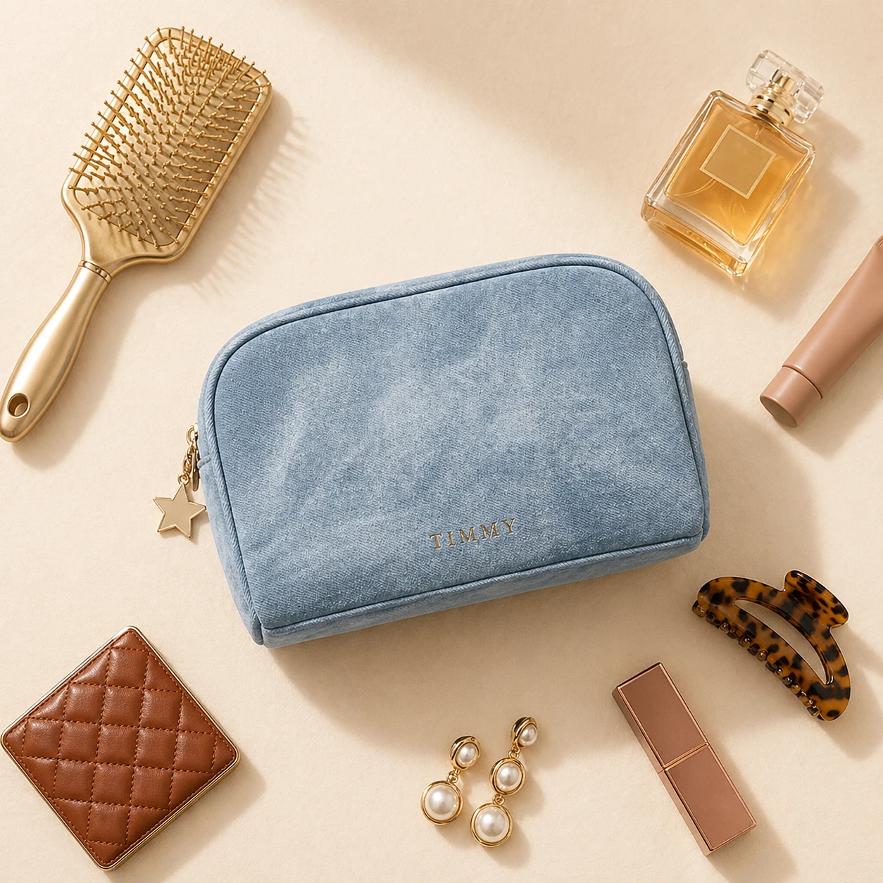 Denim Texture Series Makeup Bag