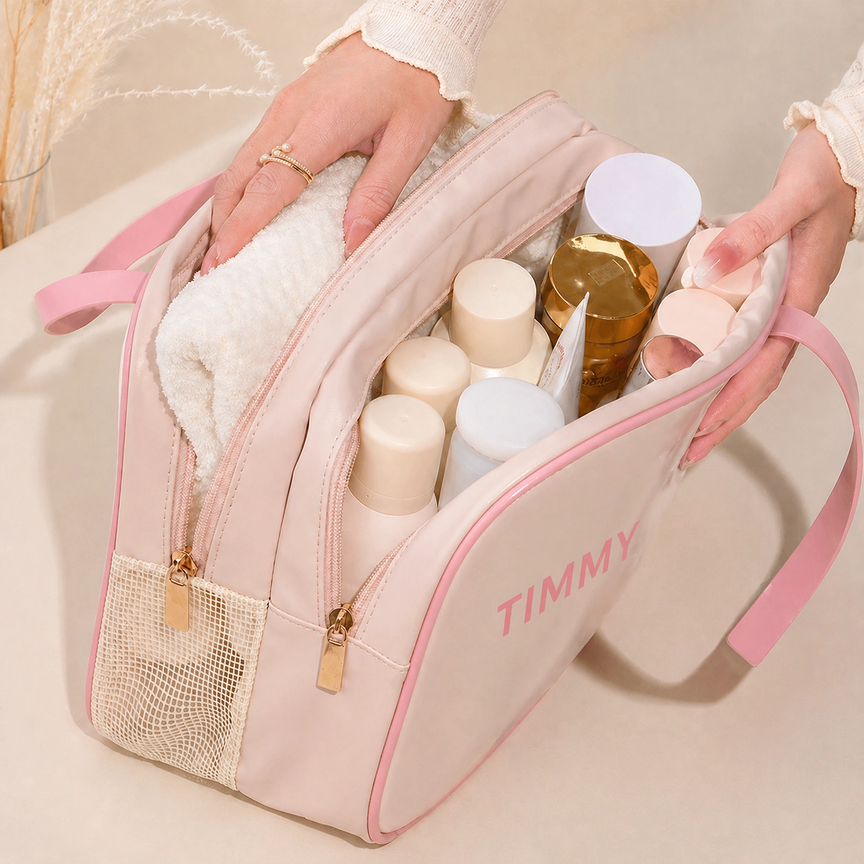 Dry and Wet Separation Toiletry Cosmetic Bag Women