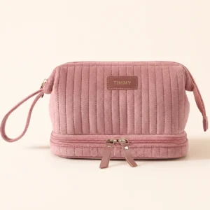 Dutch Velvet Double-Layer Quilted Women Cosmetic Bag