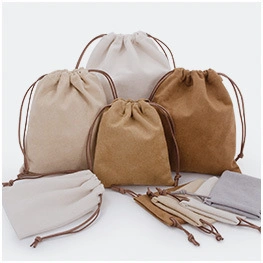 Eco-Friendly Cotton Canvas Women Drawstring Pouch Set