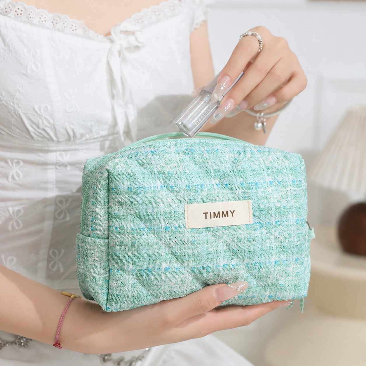 Embroidered Dream Octagonal Makeup Storage Bag