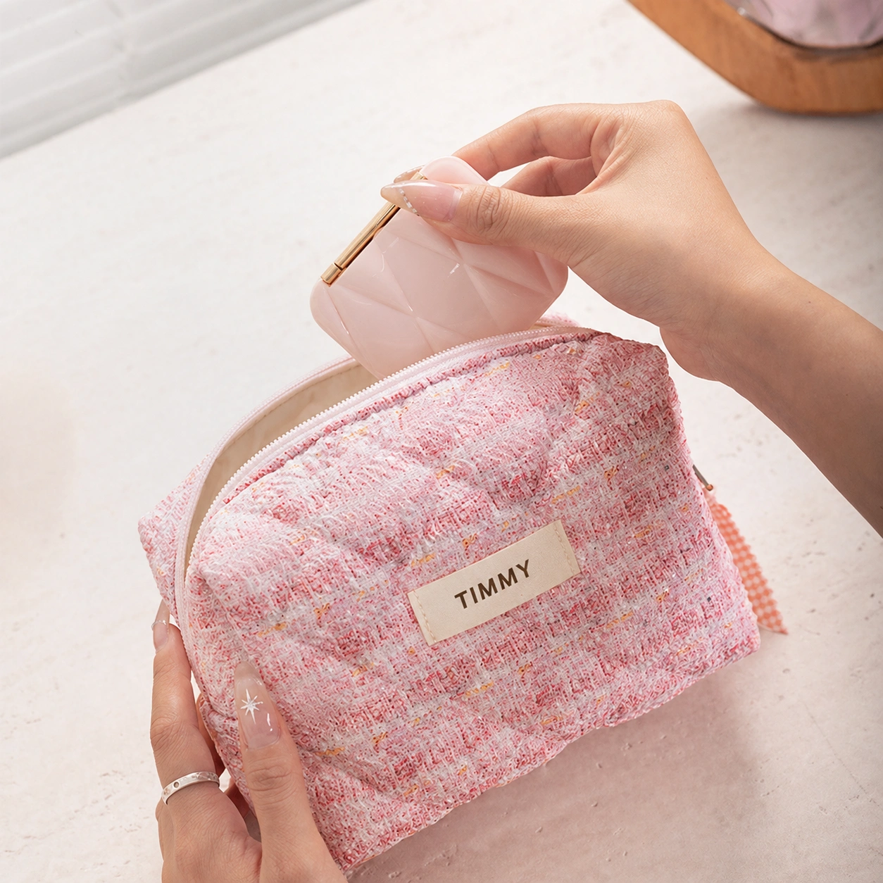 Embroidered Dream Octagonal Makeup Storage Bag