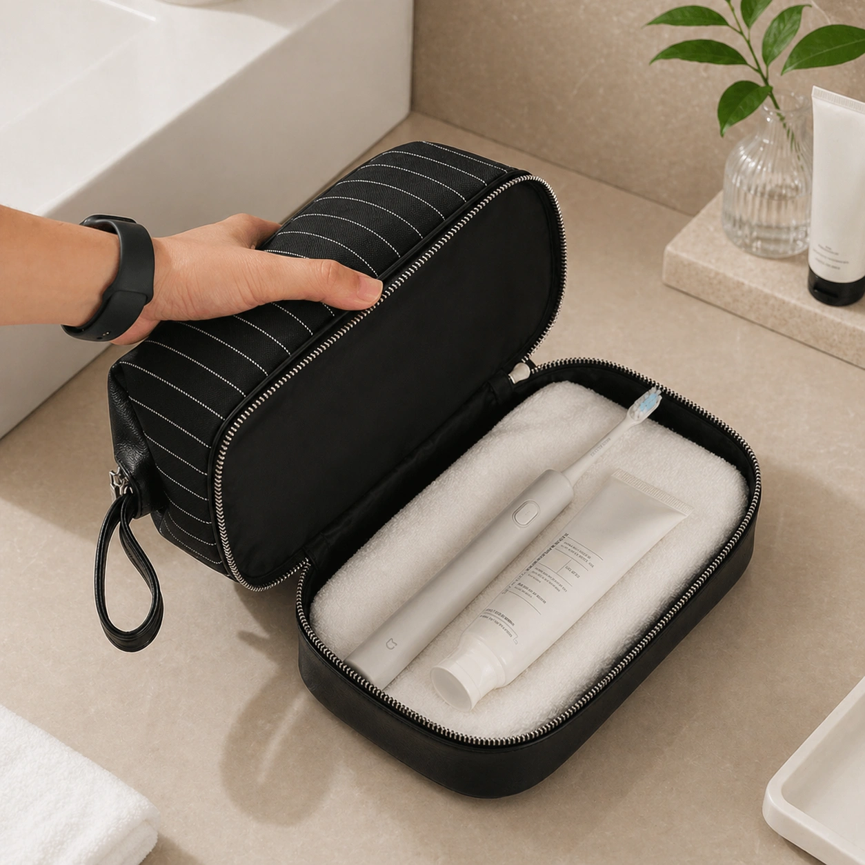 Extraordinary Dual Layer Toiletry Cosmetic Bag Women