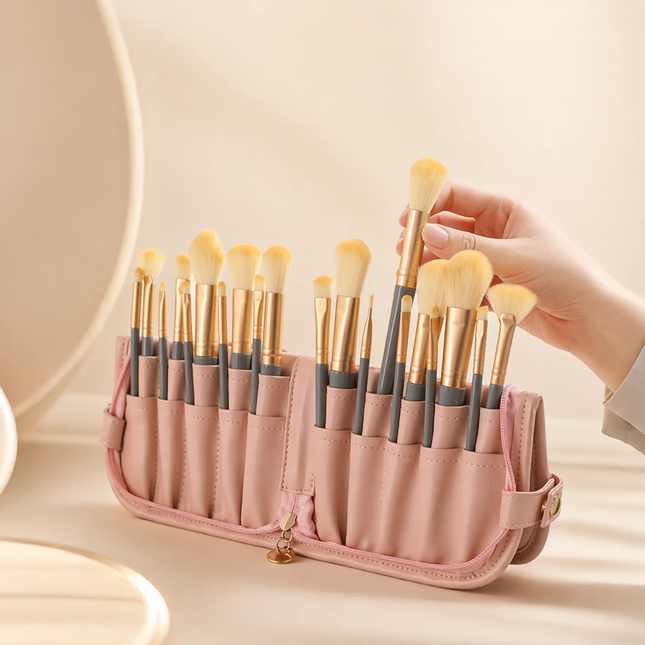 Eyebrow Pencil PU Leather Bag