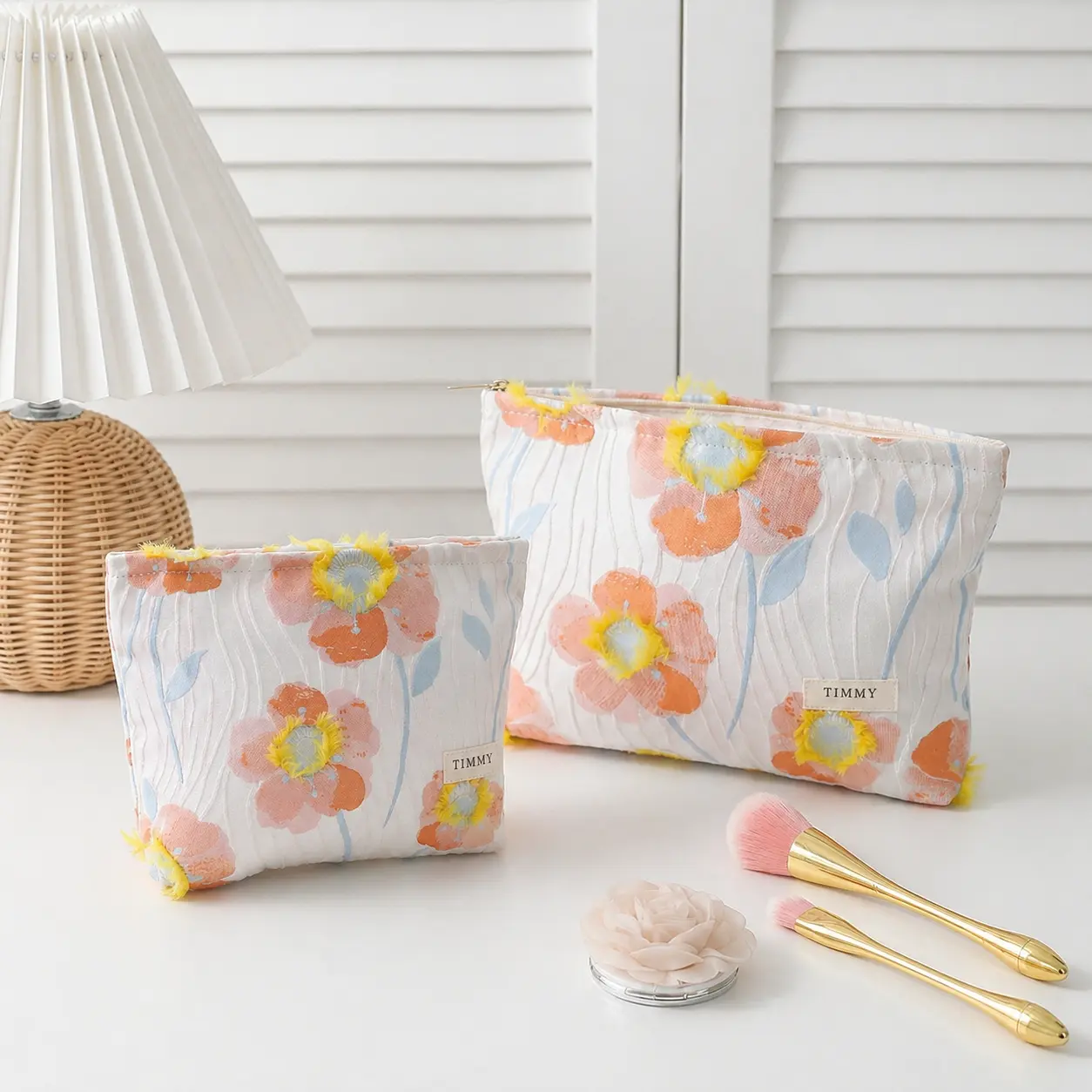 Korean Version 3D Embroidered Hexagonal Bag Polyester
