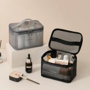 Mesh 3D Square Cosmetic Bag