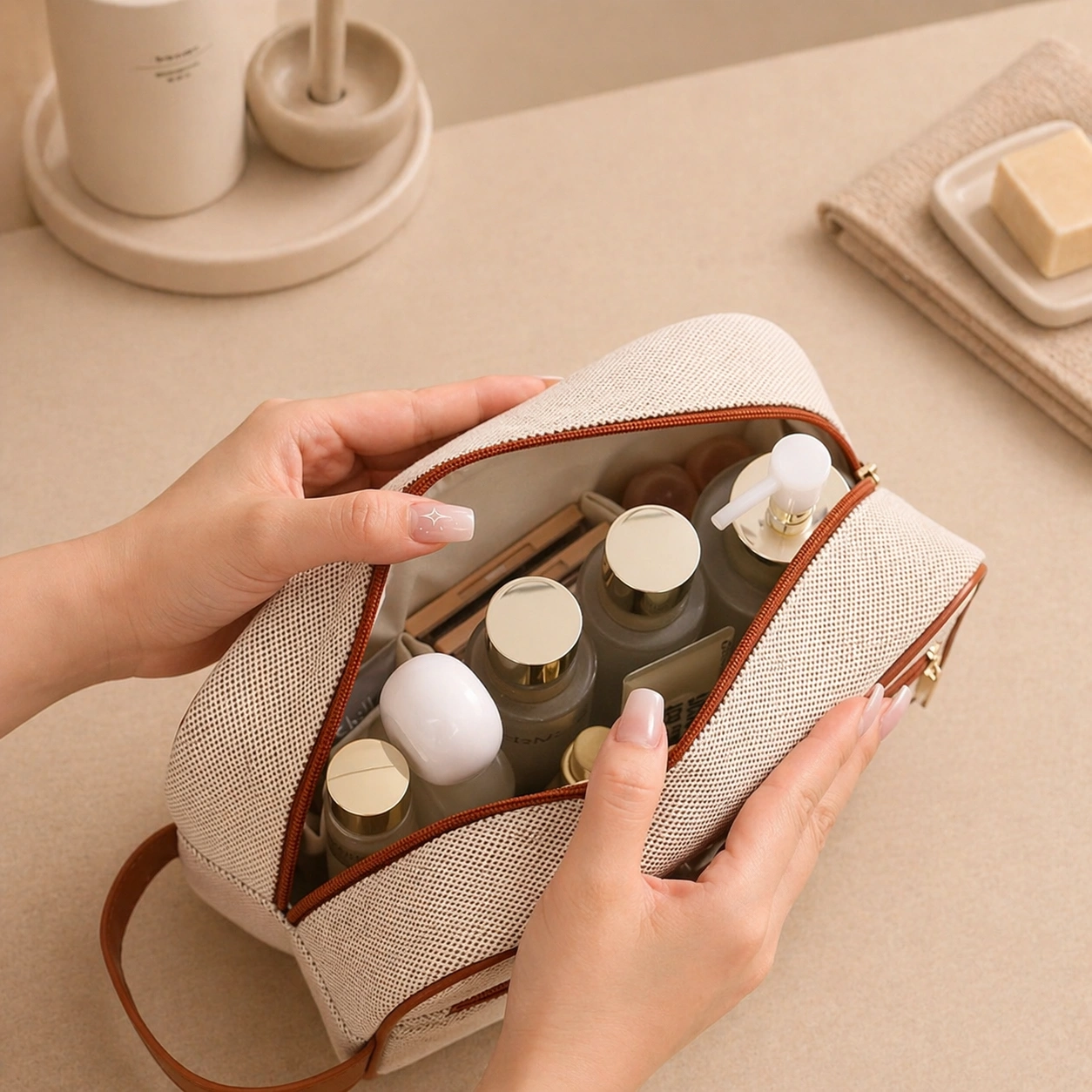 Non-Canvas Women Handheld Storage Bag