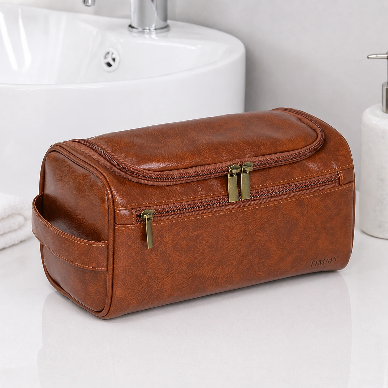 Portable PU Hanging Women Toiletry Bag