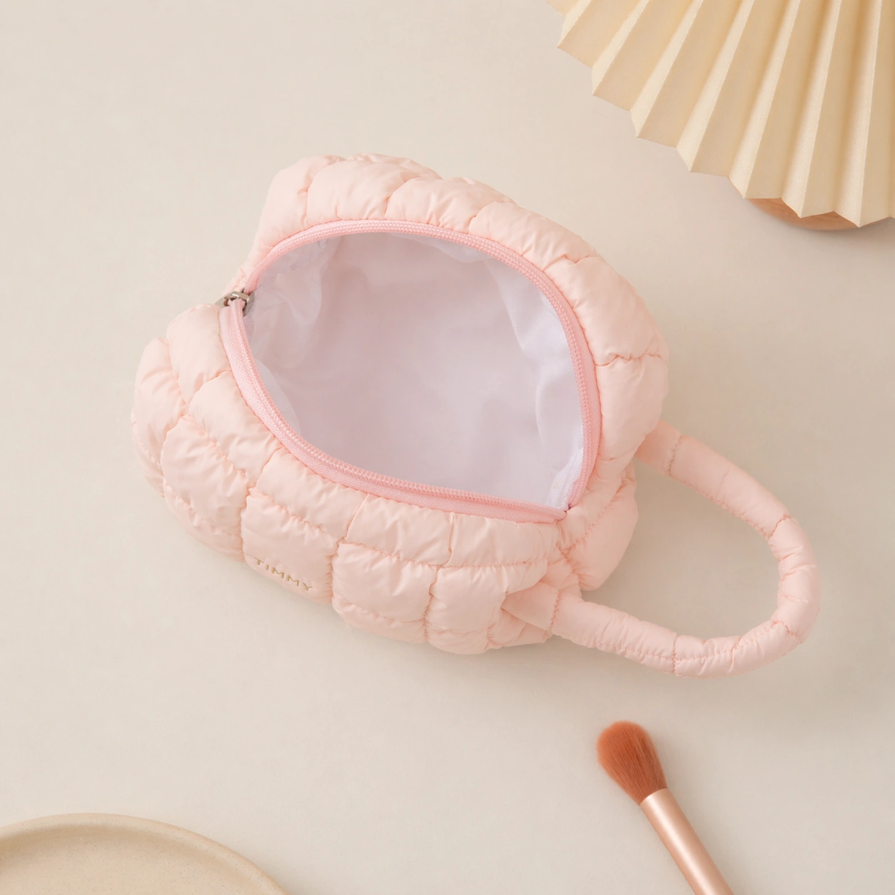Quilted Women Handheld Cosmetic Bag