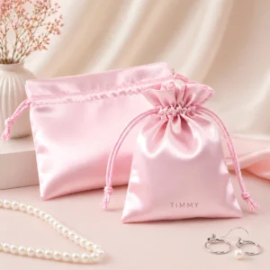 Satin Women Drawstring Storage Pouch