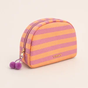 Striped Semicircle Women Cosmetic Bag