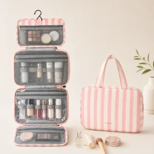 Striped Women Cosmetic Storage Bag