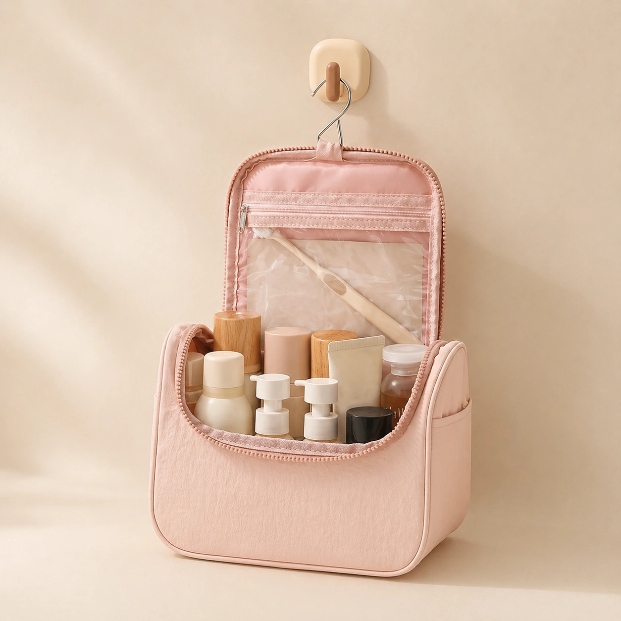 Taslan Curved Women Cosmetic Bag