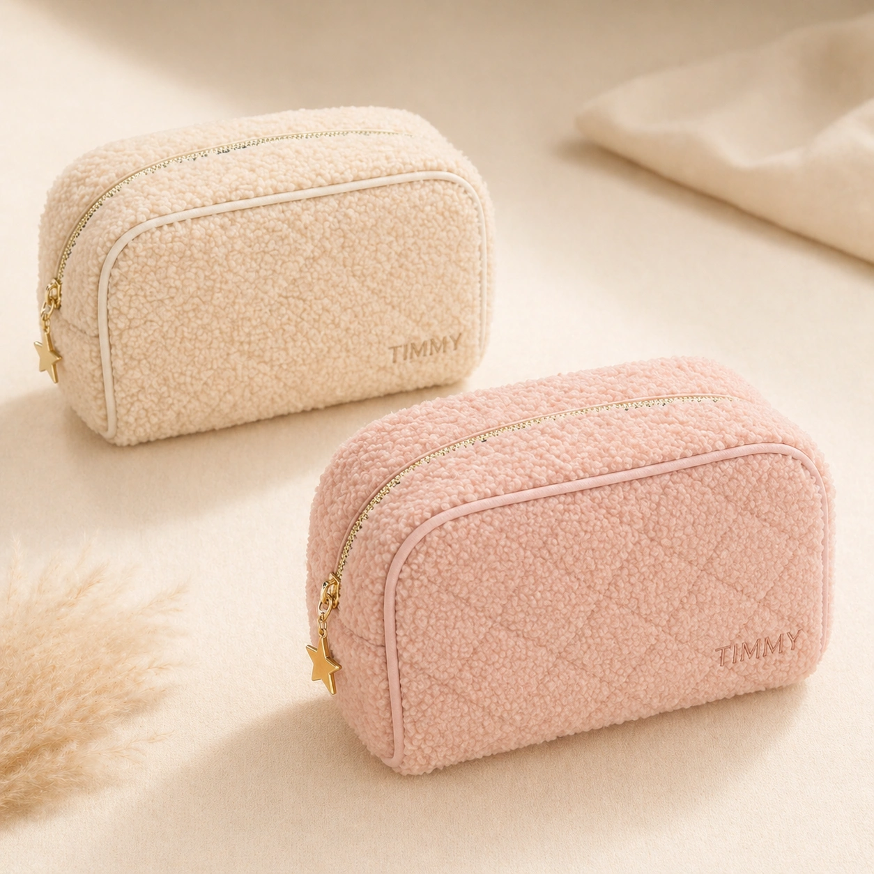 Plaid Women Makeup Bag Set
