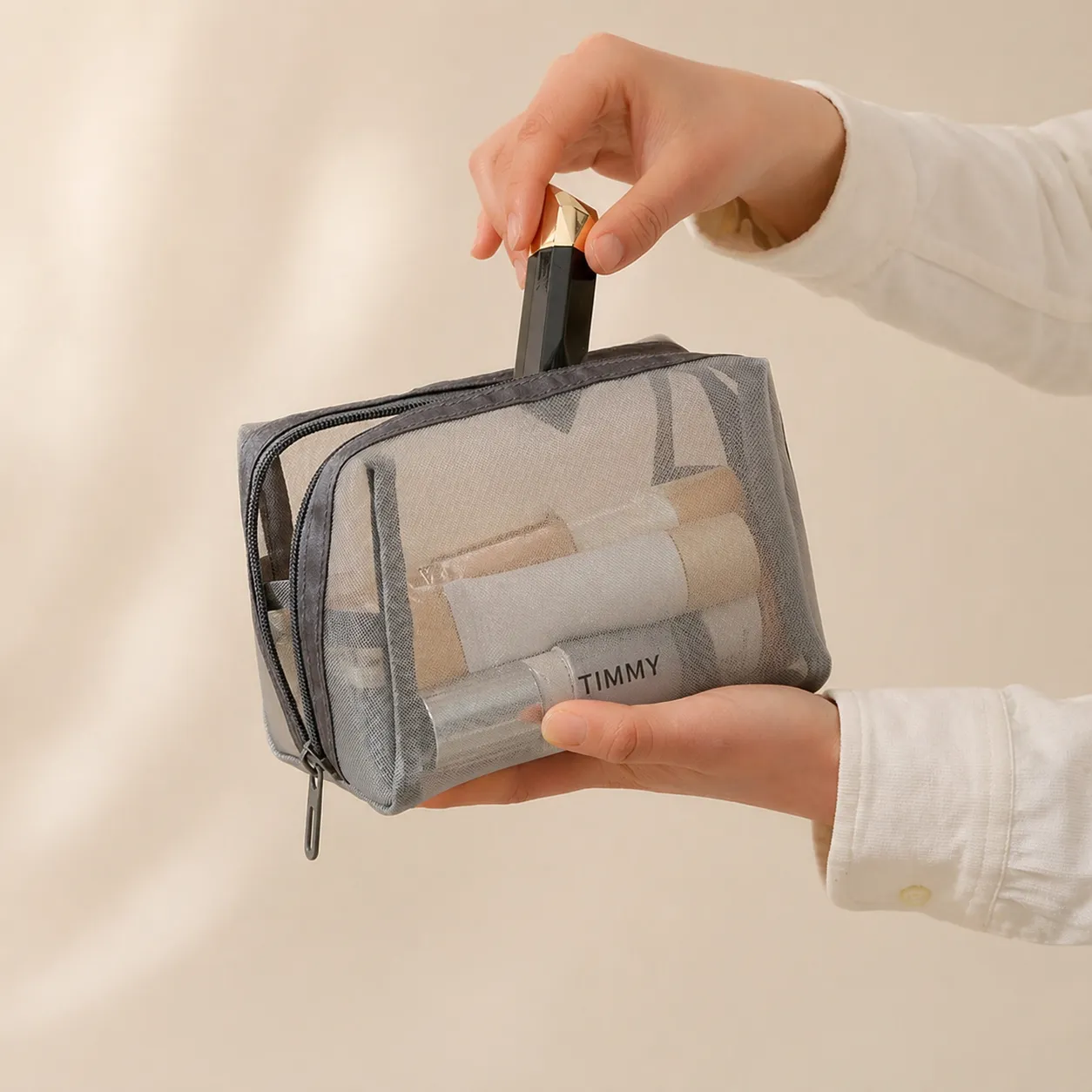 Mesh Octagonal Makeup Bag