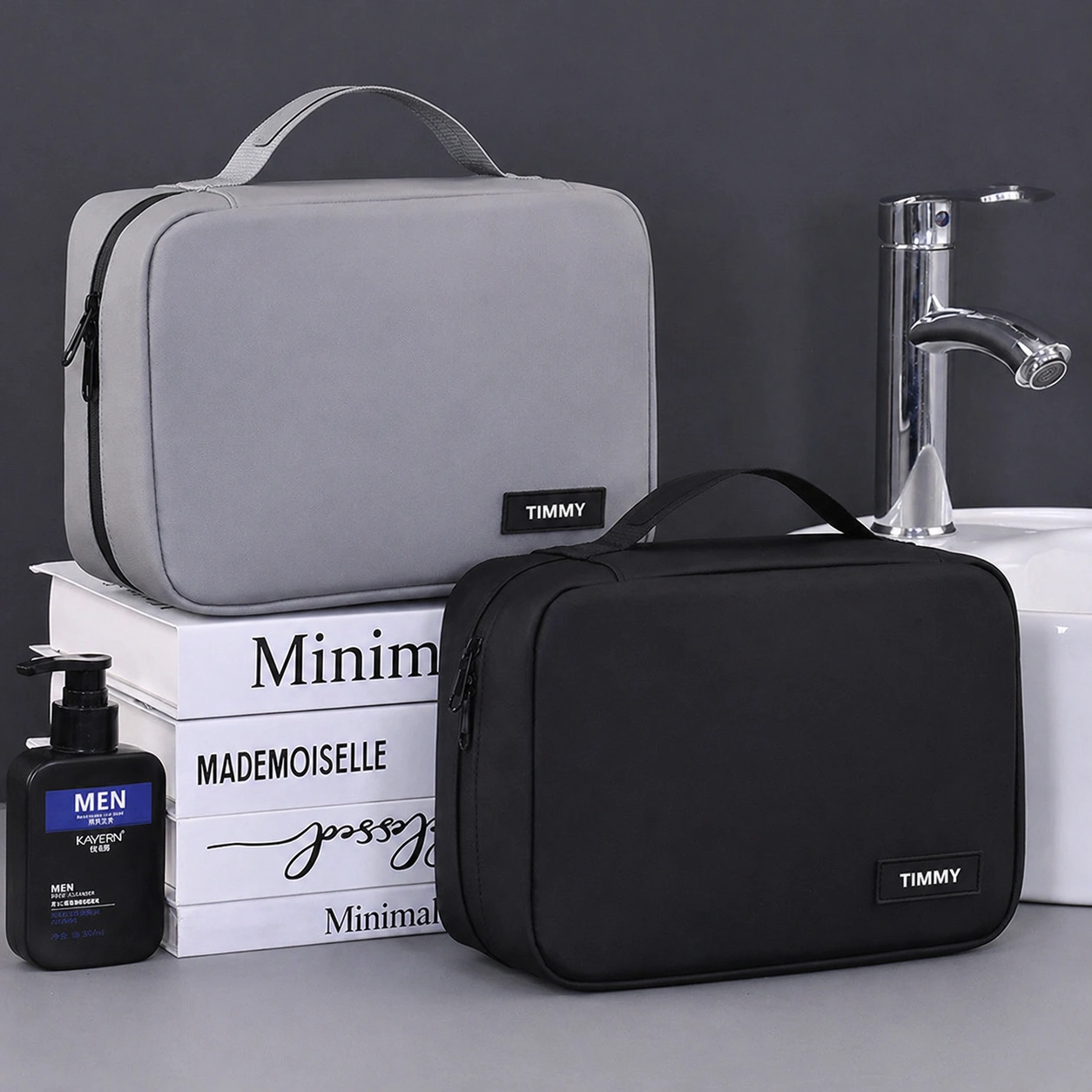 Tri-fold Hanging Hook Toiletry Bag