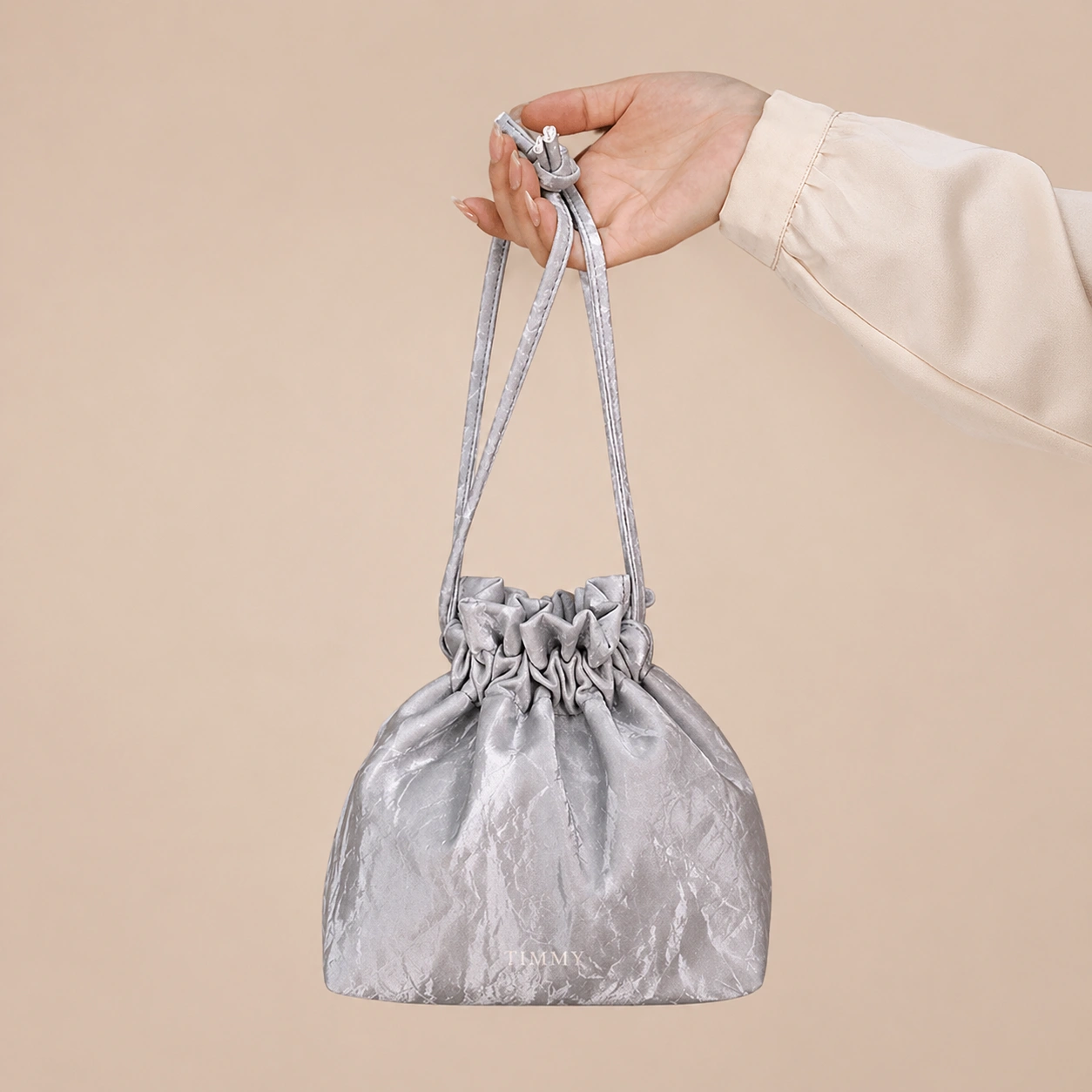 Velvet Quicksand Women Drawstring Cosmetic Pouch