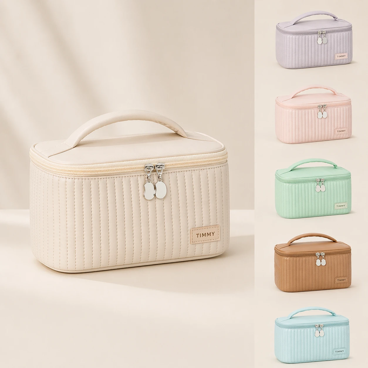 Women Colourful Toast Flip-Top Makeup Bag
