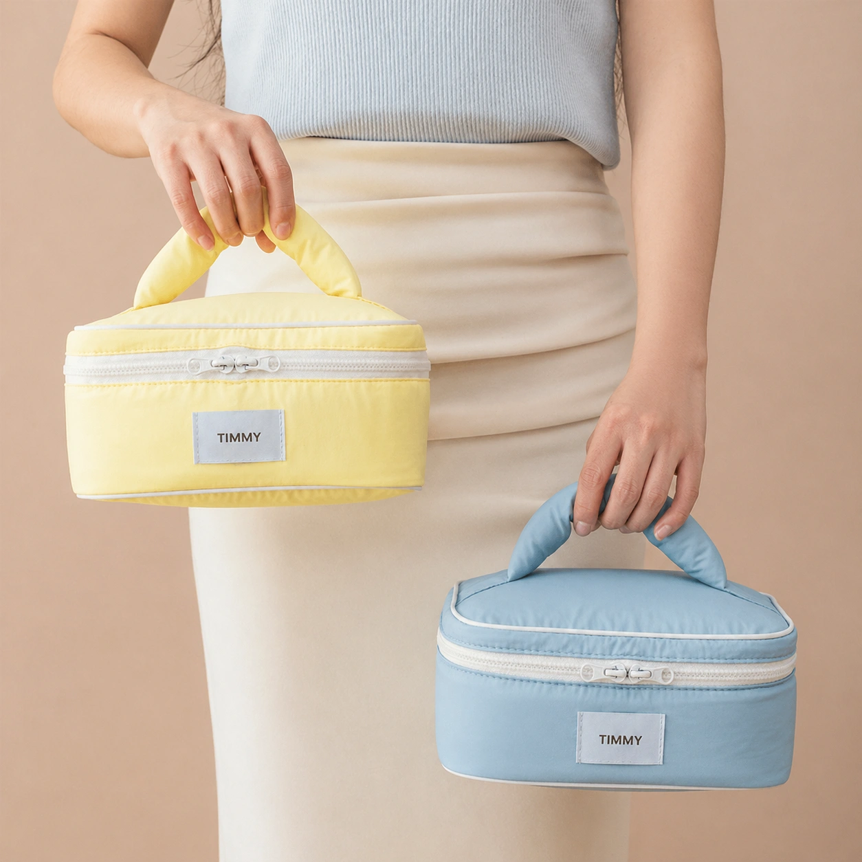 Women Nylon Cosmetic Bag Set