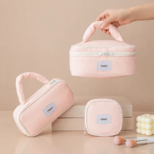 Women Nylon Cosmetic Bag Set