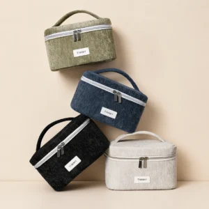 Women Handheld Cosmetic Bag Top-and-Bottom
