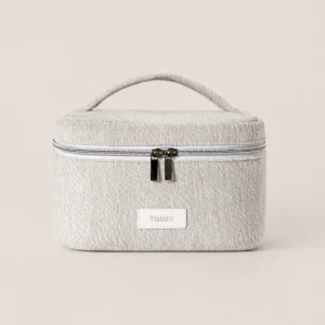 Women Shimmer Cosmetic Bag Top-and-Bottom