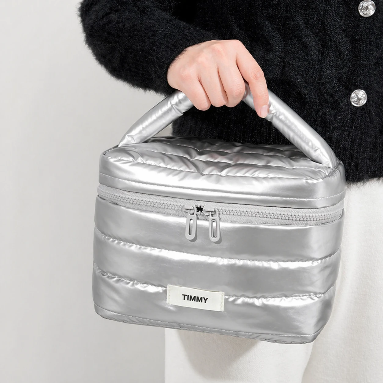 Women Starry Brilliance Puffy Cosmetic Bag