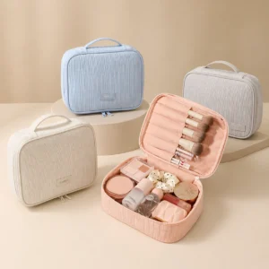 Women Velvet Whisper Corduroy Cosmetic Bag