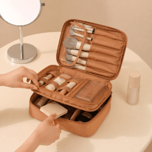 Women Oxford Cloth Cosmetic Bag Double Layer