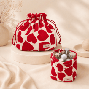 Women Polyester Zipper Makeup Pouch